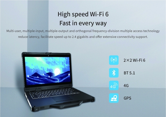 14" Rugged Notebook Computer Intel I5 I7 Fully IP65 5G WIFI Bluetooth Military Notebook PC