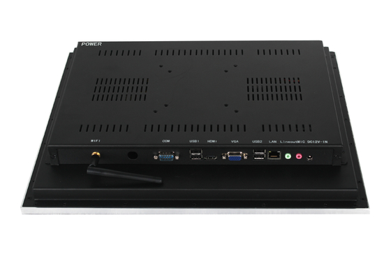 Aluminum Alloy Pure Flat Bezel IP65 Front Resistive Pcap Touch Industrial PC Panel Mounted PC