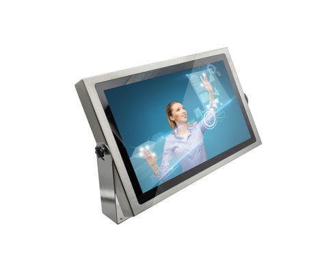 21.5" IP69K panel PC stainless steel yoke mount waterproof panel PC